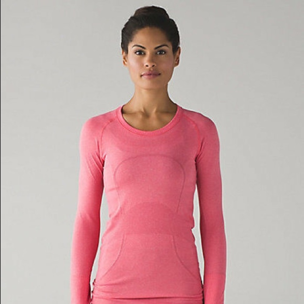 Lululemon Swiftly Tech Long Sleeve Crew in Pink